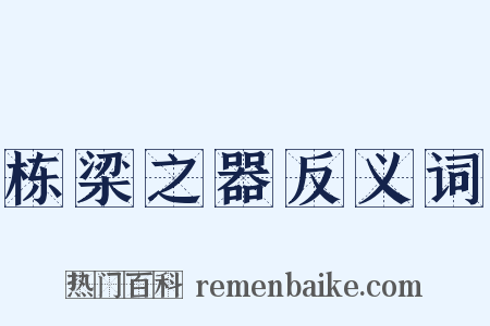 栋梁之器反义词是什么意思的图片